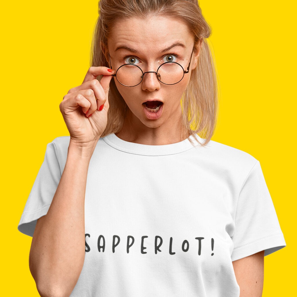 Sapperlot-Shirt im Wiener Goscherl-Shop / Bild: PlaceIt / Wiener Goscherl